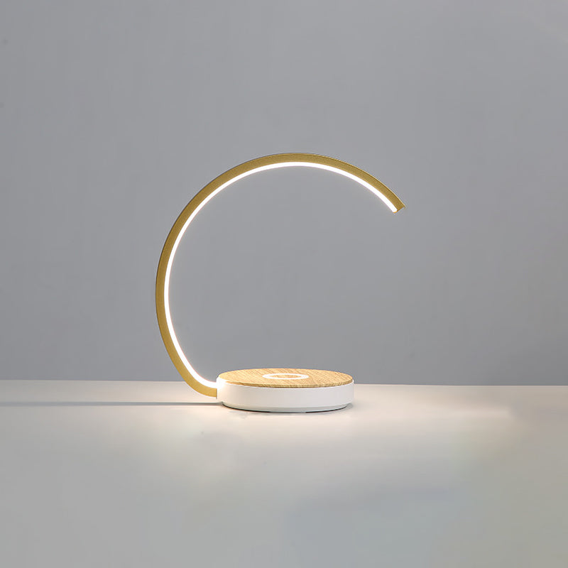 1 Leichte lineare Tischlampe moderne LED -Tischlampen Metall Nachttischlampen