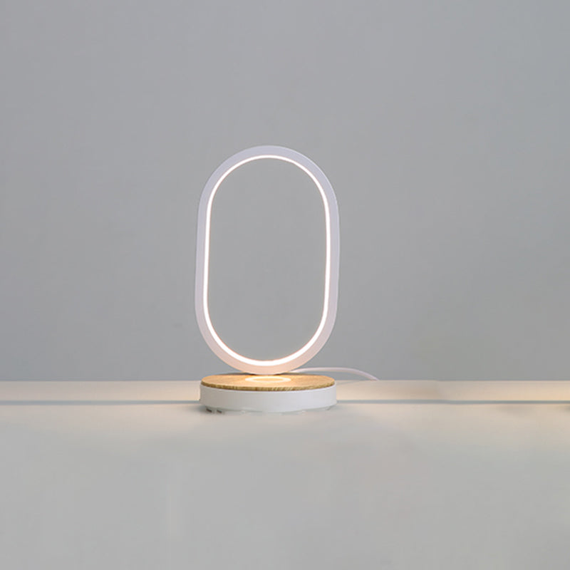 1 Leichte lineare Tischlampe moderne LED -Tischlampen Metall Nachttischlampen