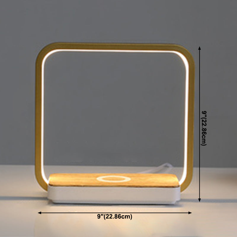 1 Light Linear Table Lamp Modern Led Table Lamps Metal Nightstand Lamps