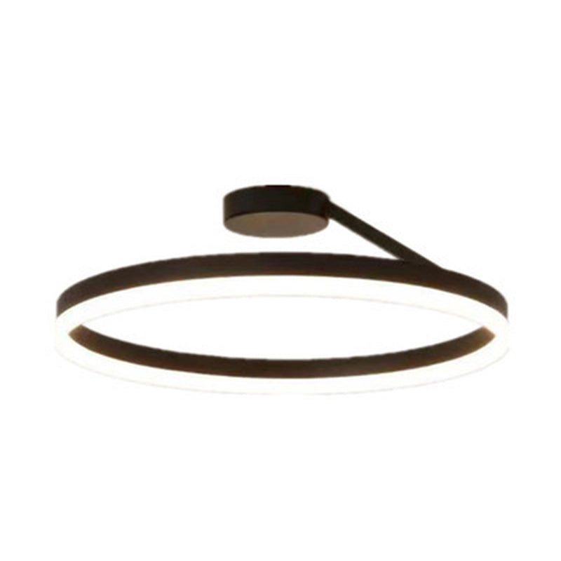 1-Lichtkreis Semi Flush Mount Acryl Modern Style Semi-bündig montiert Deckenled Lichter