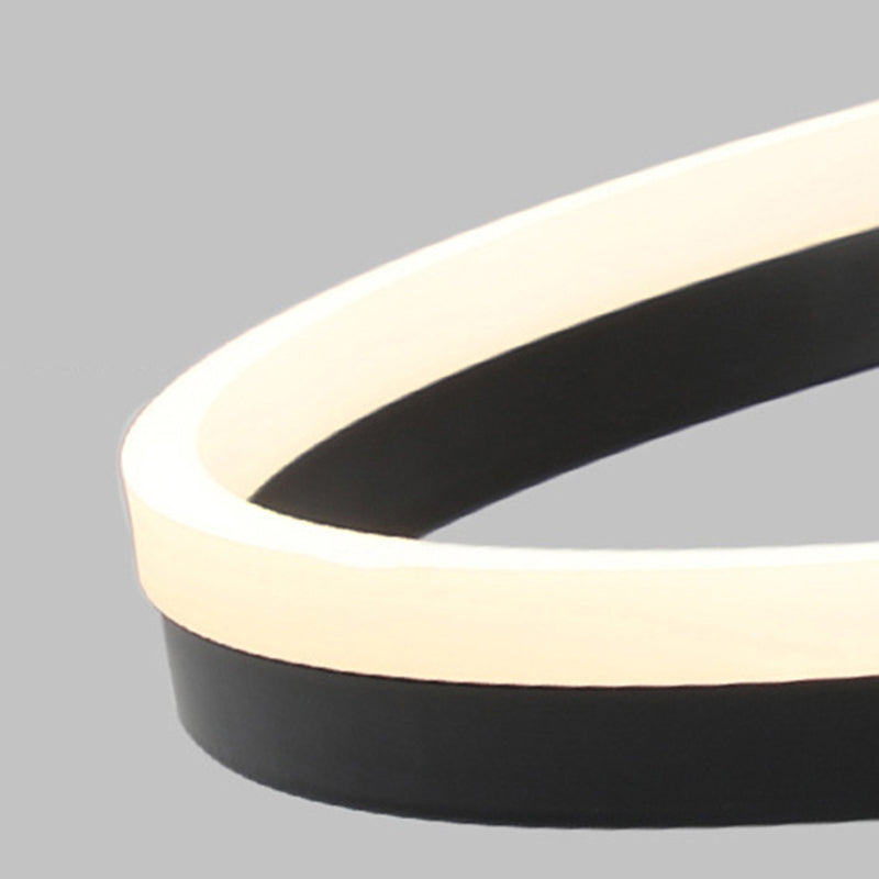 1-Lichtkreis Semi Flush Mount Acryl Modern Style Semi-bündig montiert Deckenled Lichter