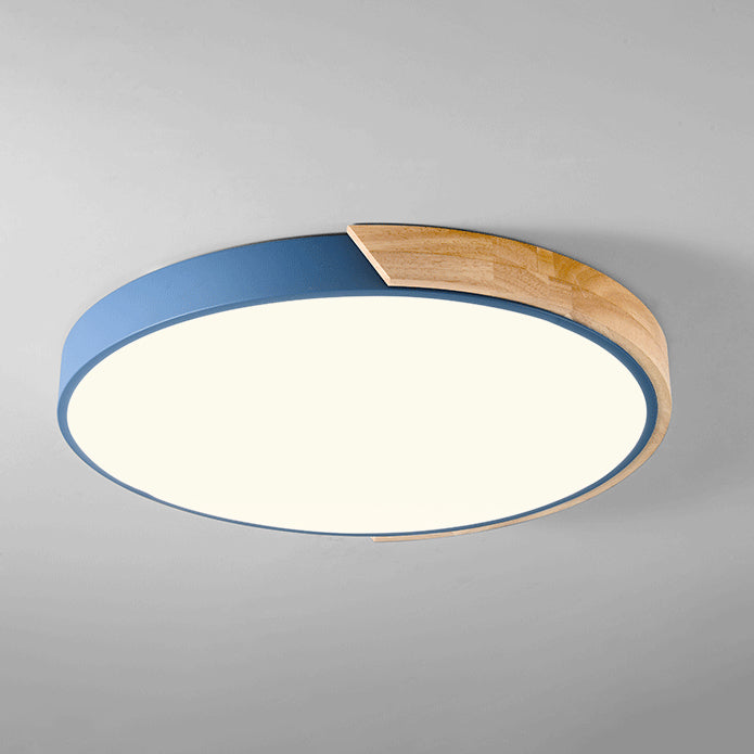 Abat-jour rond en métal encastré, lumière nordique Macarons Style1, tête encastrée