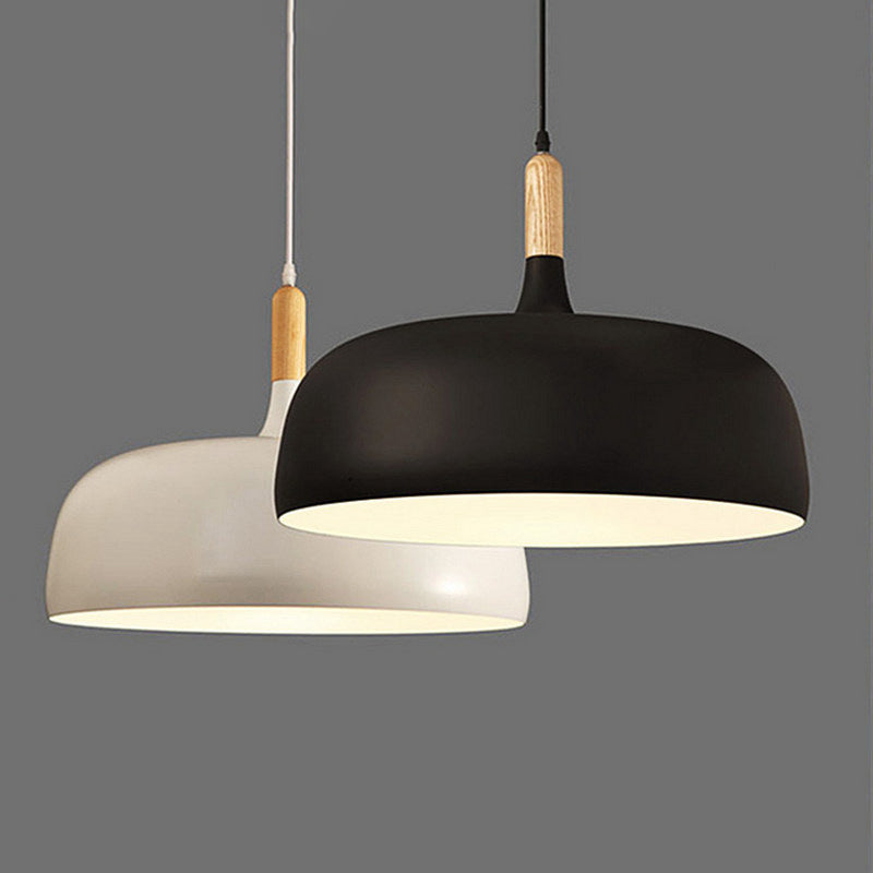Moderne nordische einzelne hängende leichte Aluminiumkuppel -Makkaron -Hängelampe für Esszimmer