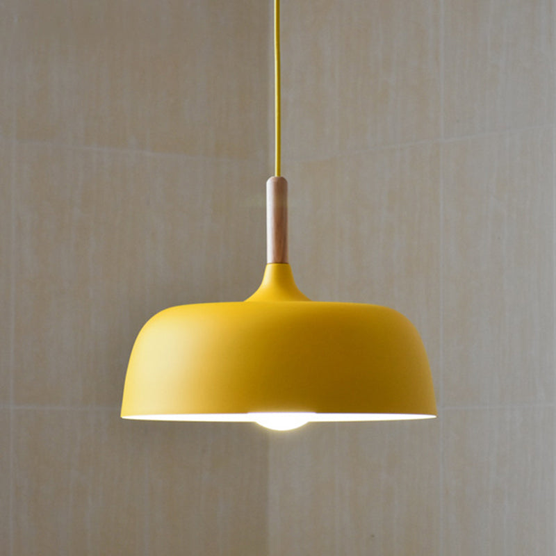 Moderne nordische einzelne hängende leichte Aluminiumkuppel -Makkaron -Hängelampe für Esszimmer