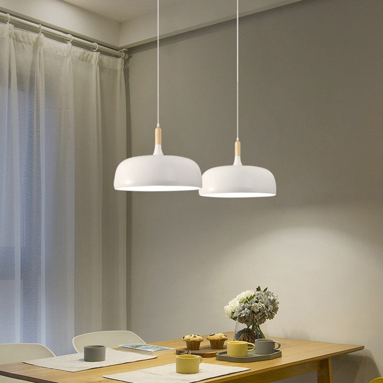 Moderne nordische einzelne hängende leichte Aluminiumkuppel -Makkaron -Hängelampe für Esszimmer