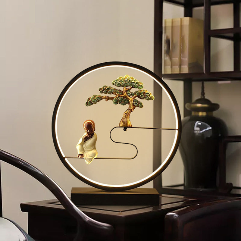 1 Light Circle Table Lamps Modern Led Table Lamps Metal Night Table Lamps