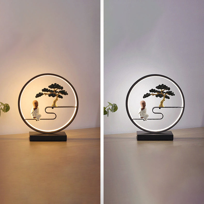 1 Light Circle Table Lamps Modern Led Table Lamps Metal Night Table Lamps