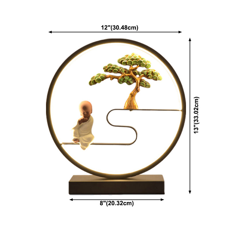 1 Light Circle Table Lamps Modern Led Table Lamps Metal Night Table Lamps