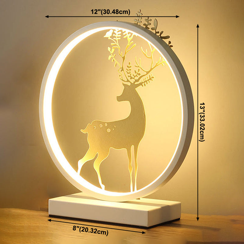 1 Light Circle Table Lamps Modern Led Table Lamps Metal Night Table Lamps