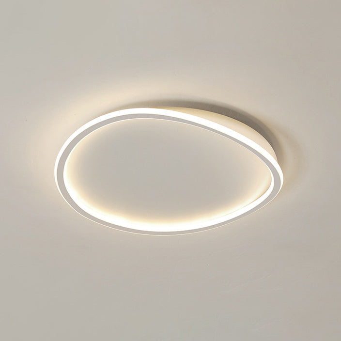 Plafonnier géométrique en aluminium encastré en acrylique blanc LED pour chambre à coucher moderne et minimaliste