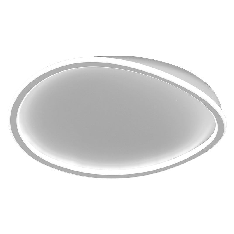 Plafonnier géométrique en aluminium encastré en acrylique blanc LED pour chambre à coucher moderne et minimaliste