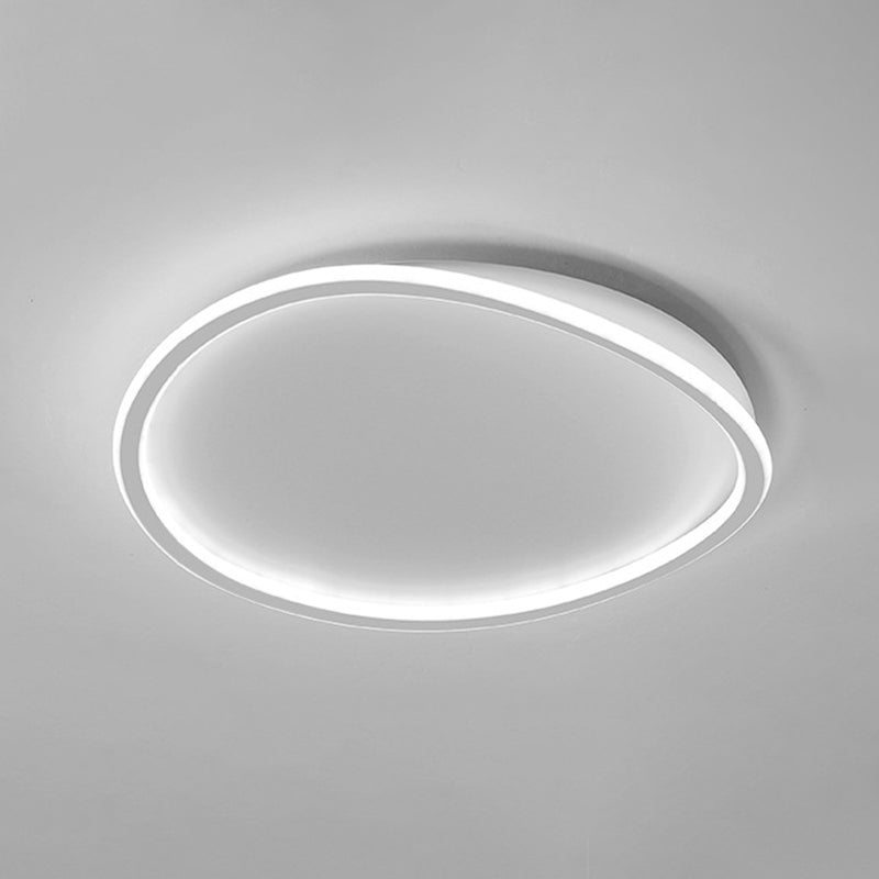Plafonnier géométrique en aluminium encastré en acrylique blanc LED pour chambre à coucher moderne et minimaliste