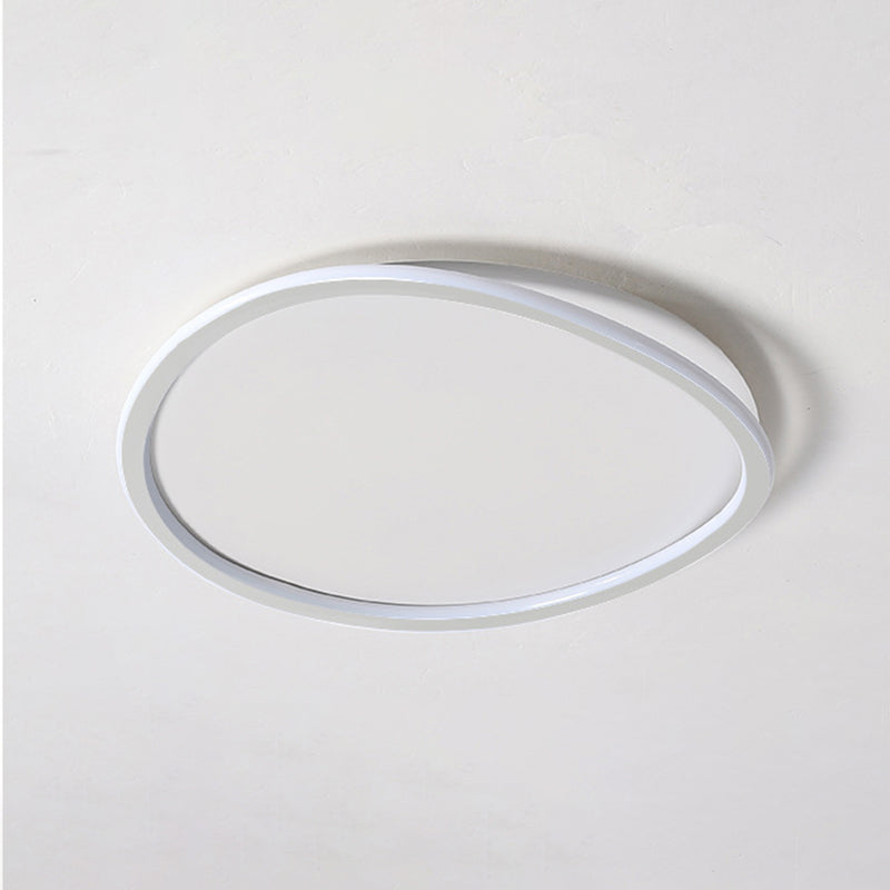 Plafonnier géométrique en aluminium encastré en acrylique blanc LED pour chambre à coucher moderne et minimaliste