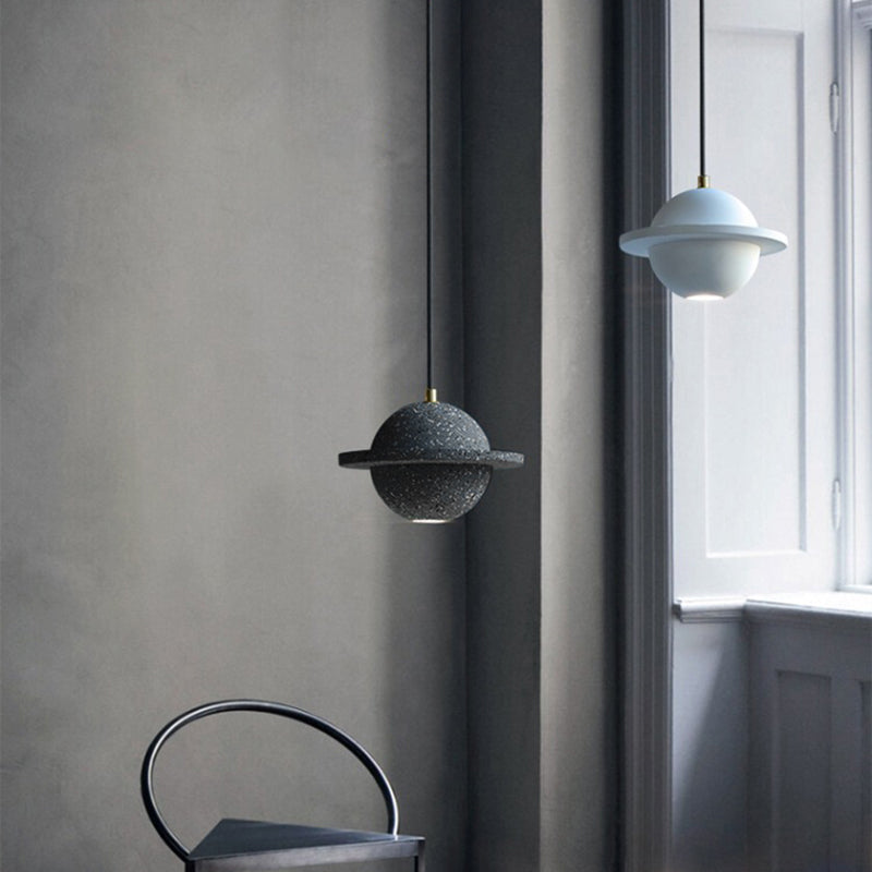 Colgante de iluminación en forma de redonda cemento moderno 1 colgante de caída de luz