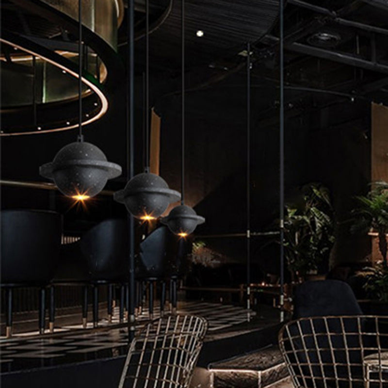 Colgante de iluminación en forma de redonda cemento moderno 1 colgante de caída de luz