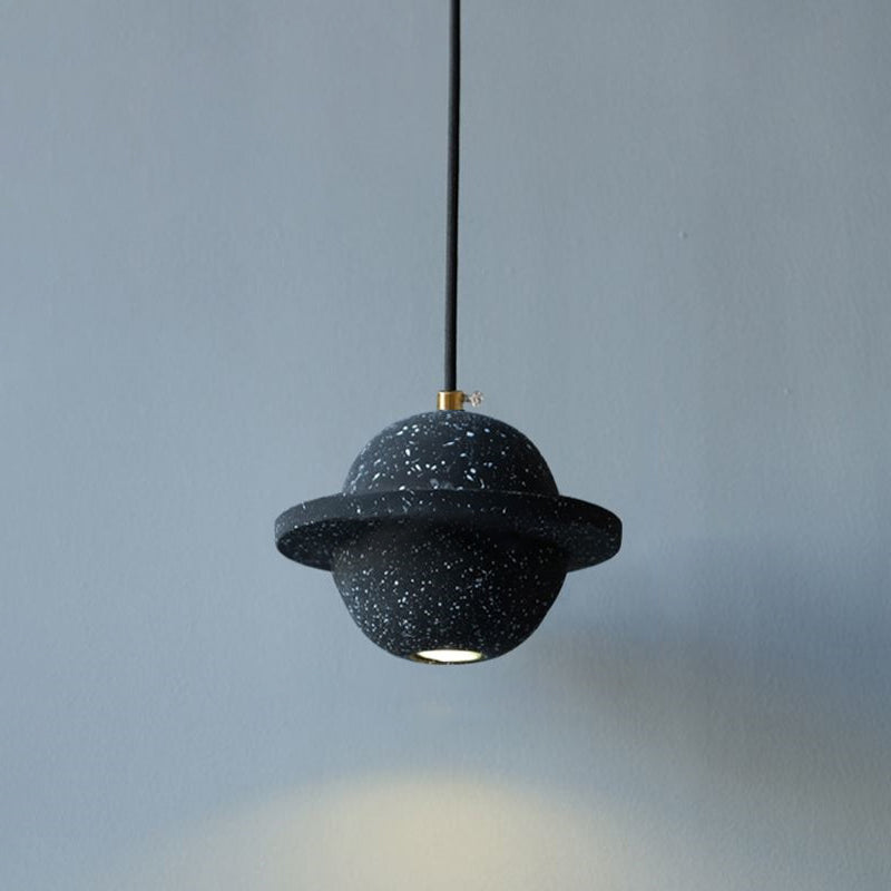 Colgante de iluminación en forma de redonda cemento moderno 1 colgante de caída de luz