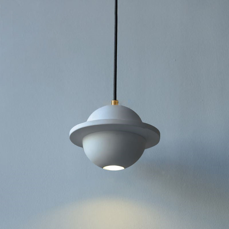 Colgante de iluminación en forma de redonda cemento moderno 1 colgante de caída de luz