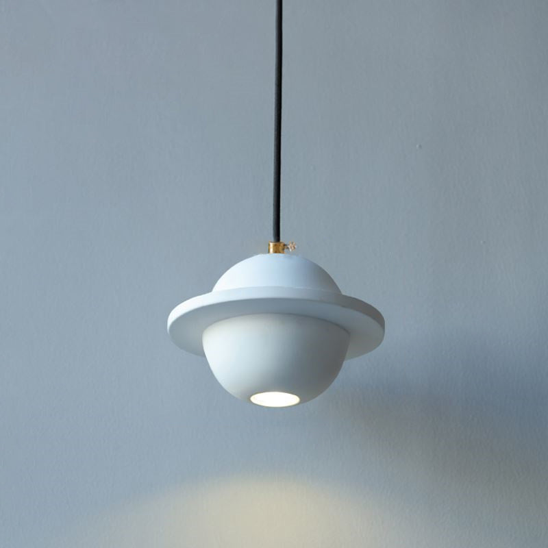 Colgante de iluminación en forma de redonda cemento moderno 1 colgante de caída de luz