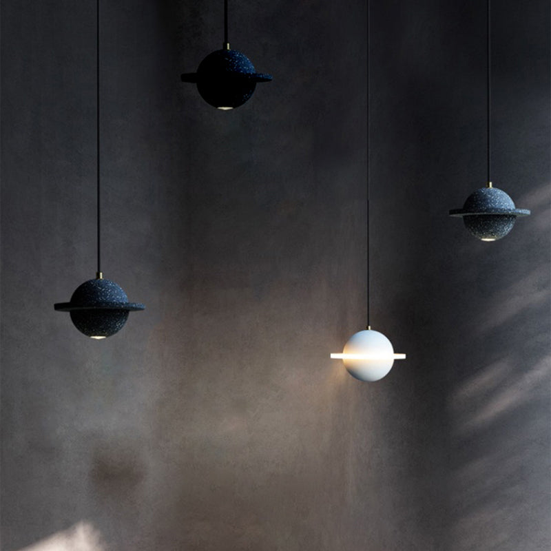 Colgante de iluminación en forma de redonda cemento moderno 1 colgante de caída de luz