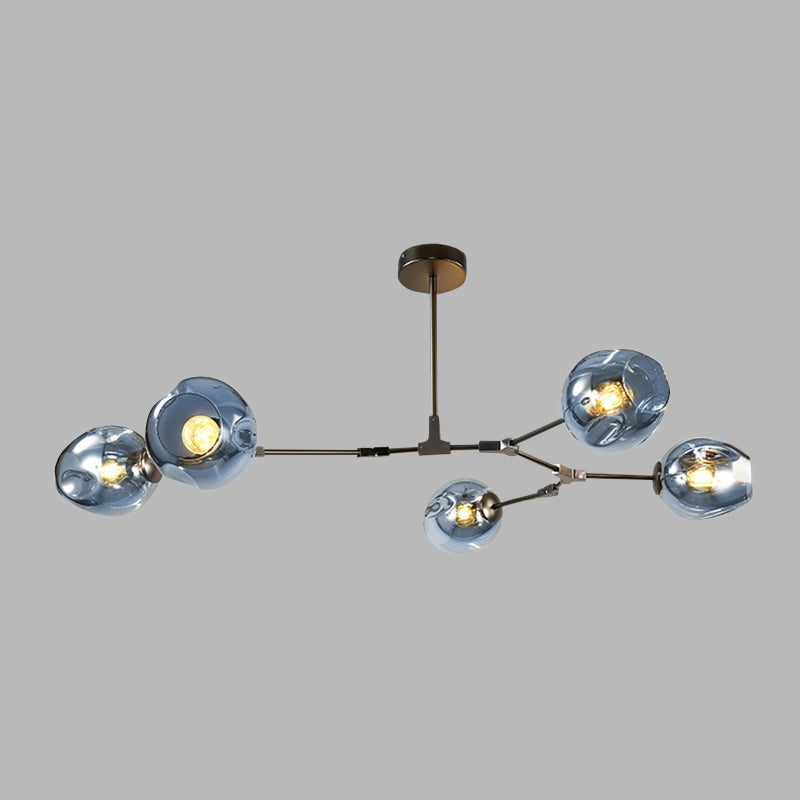 Modern Style 3/5 Light Chandelier Light Branching Style Glass Shade Ceiling Light
