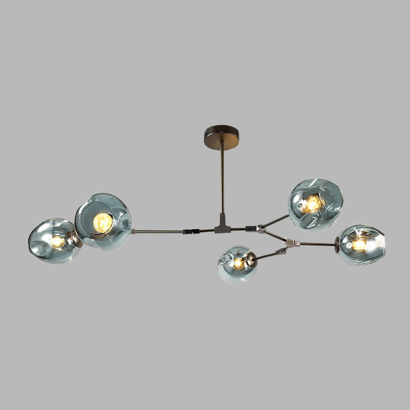 Modern Style 3/5 Light Chandelier Light Branching Style Glass Shade Ceiling Light