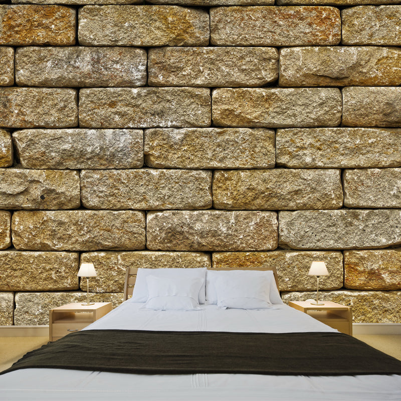 Soft Coor Brick Wall Mural Industrial Style Wallpaper Whole Wall Decor for Decoration