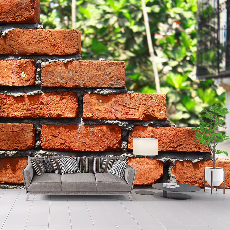 Soft Coor Brick Wall Mural Industrial Wallpaper Whole Wall Decor for Decoration