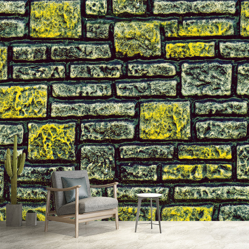 Soft Coor Brick Wall Mural Industrial Wallpaper Whole Wall Decor for Decoration