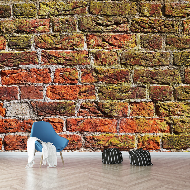 Old Brick Photography Wall Mural Countryside Wall Decor for Sitting Room