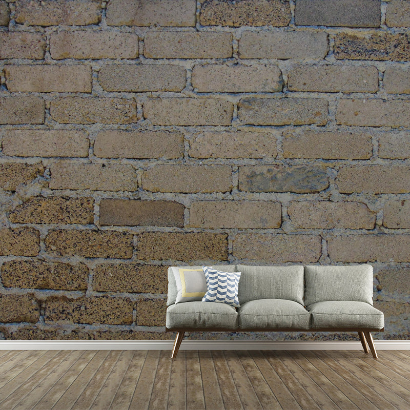 Dark Coor Brick Wall Mural Industrial Wallpaper Whole Wall Decor for Dining Room