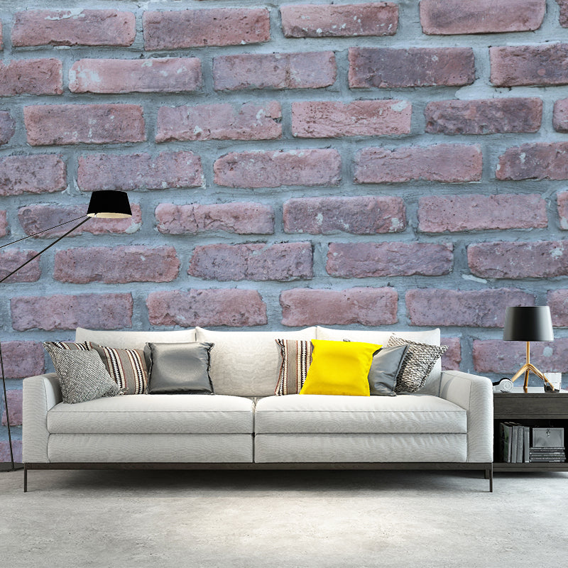 Dark Coor Brick Wall Mural Industrial Wallpaper Whole Wall Decor for Dining Room