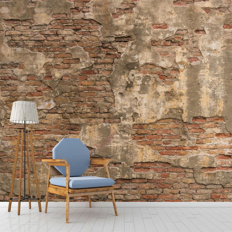 Customized Mildew Resistant Wall Mural Industrial Style Brick Wall Pattern Wall Covering