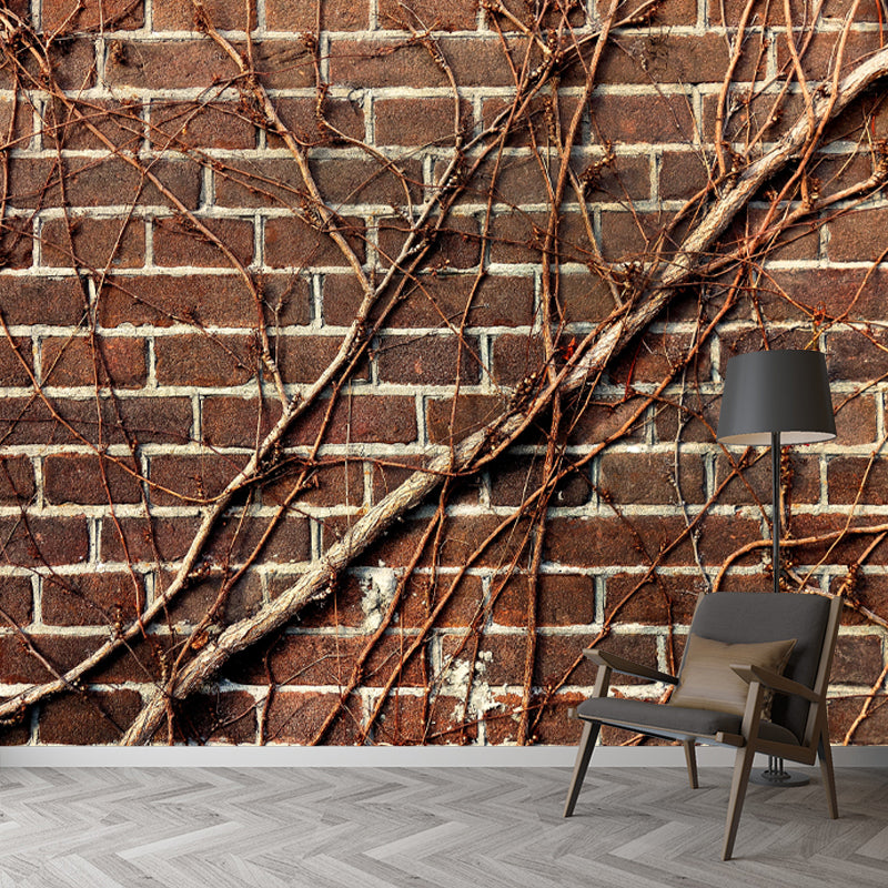 Customized Mildew Resistant Wall Mural Industrial Brick Wall Pattern Wall Covering