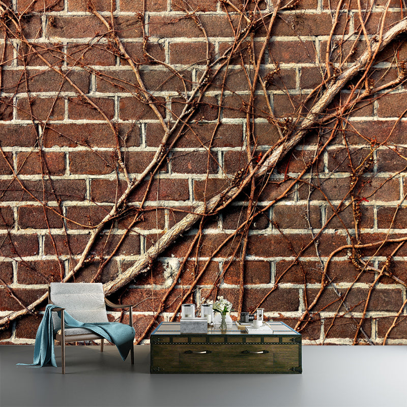 Customized Mildew Resistant Wall Mural Industrial Brick Wall Pattern Wall Covering