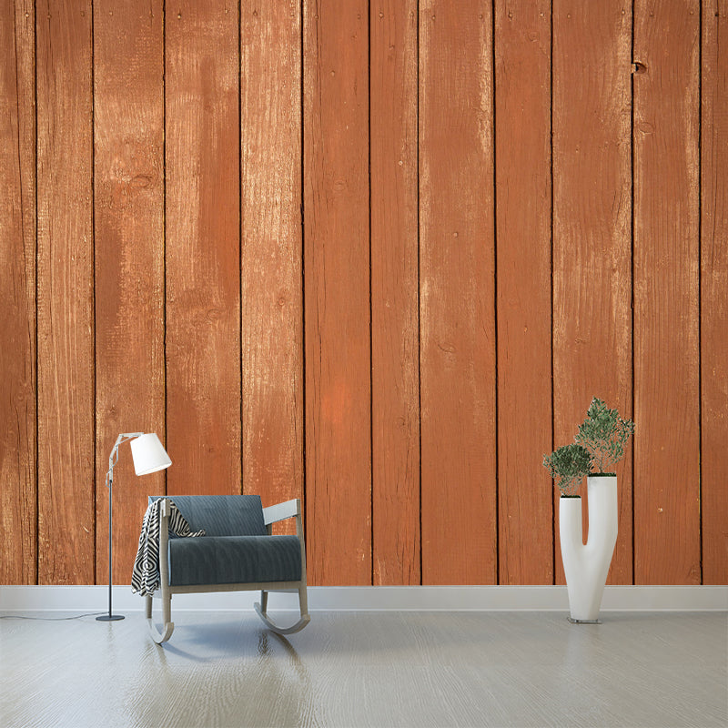 Customized Environmental Wall Mural Industrial Wood Textured Pattern Wall Covering
