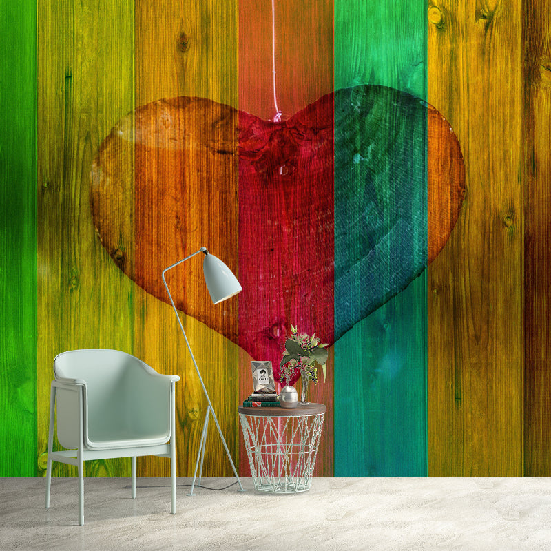 Customized Environmental Wall Mural Industrial Wood Textured Pattern Wall Covering