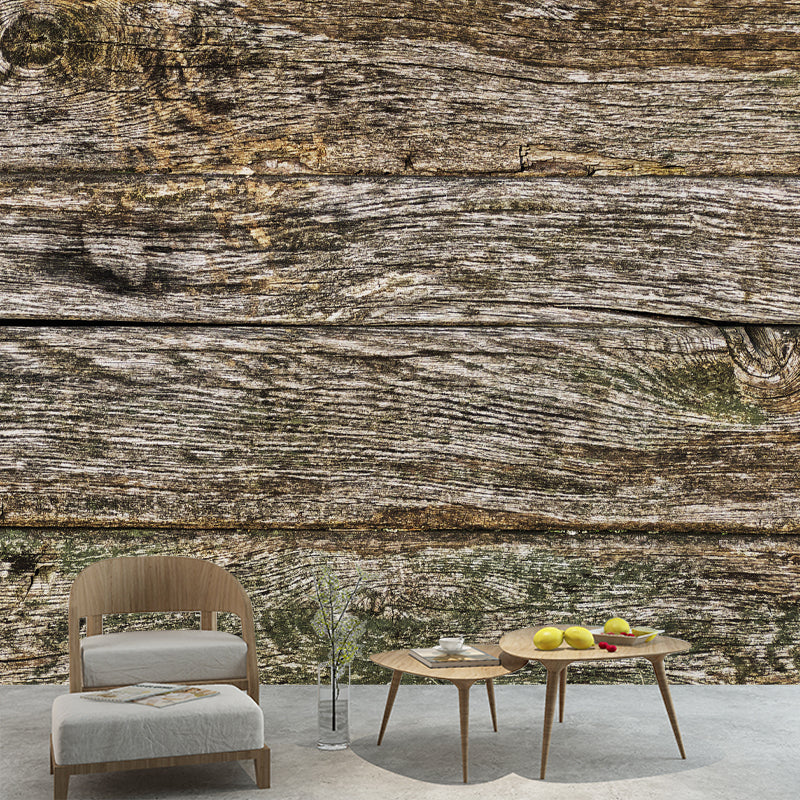 Customized Environmental Wall Mural Industrial Wood Textured Pattern Wall Covering