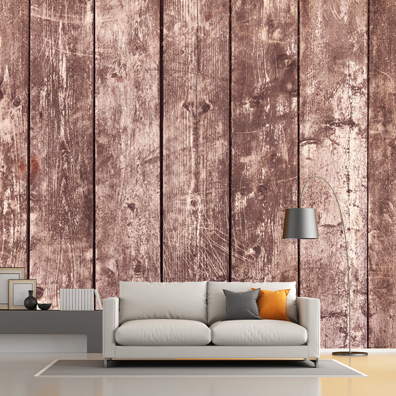 Soft Coor Wood Look Mural Industrial Wallpaper Whole Wall Decor for Kitchen