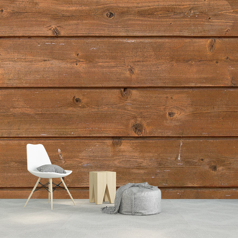 Soft Coor Wood Look Mural Industrial Wallpaper Whole Wall Decor for Kitchen