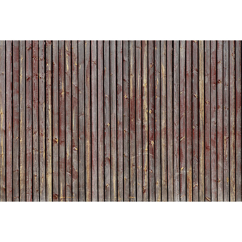 Customized Mildew Resistant Wall Mural Soft Color Wood Textured Pattern Wall Covering