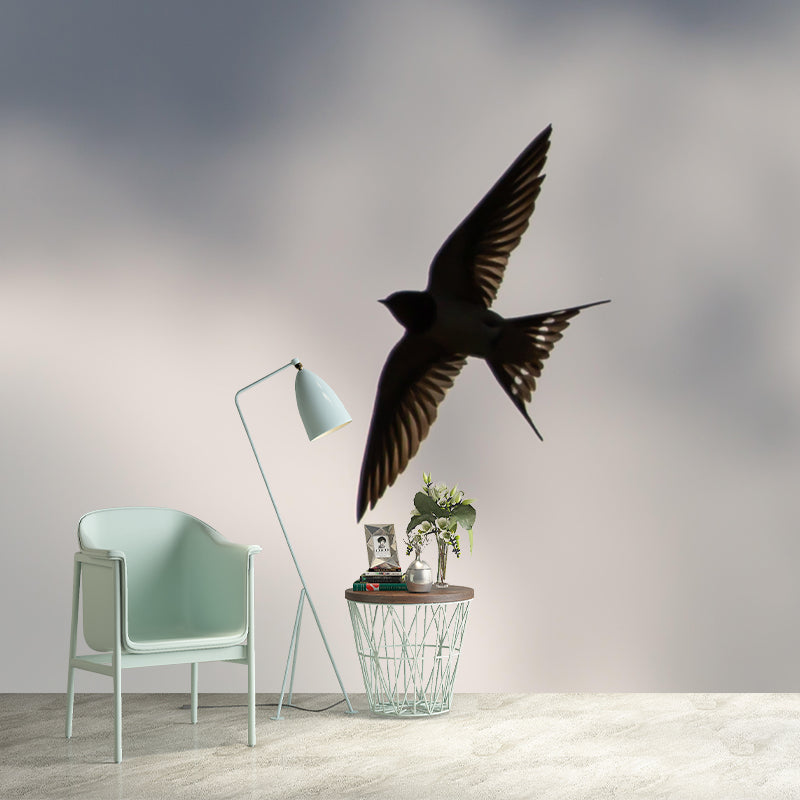 Swallow Animal Wallpaper Mural Contemporary Style Wall Art for Living Room