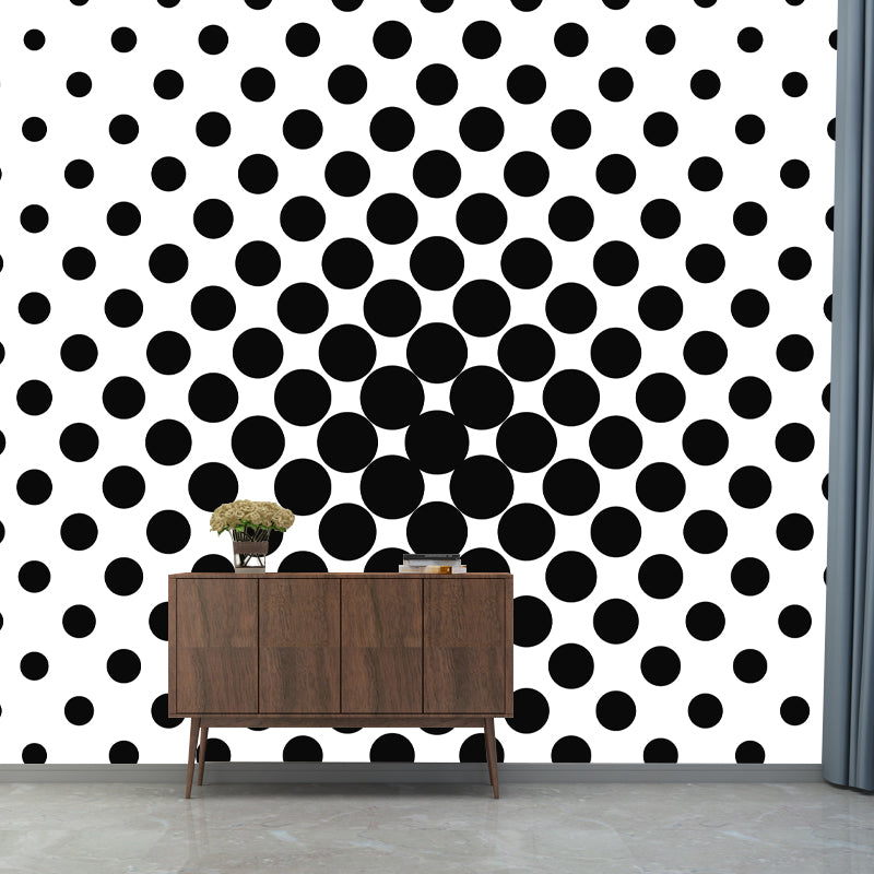 Soft Color Geometry Pattern Mural Environment Friendly Wall Covering for Living Room