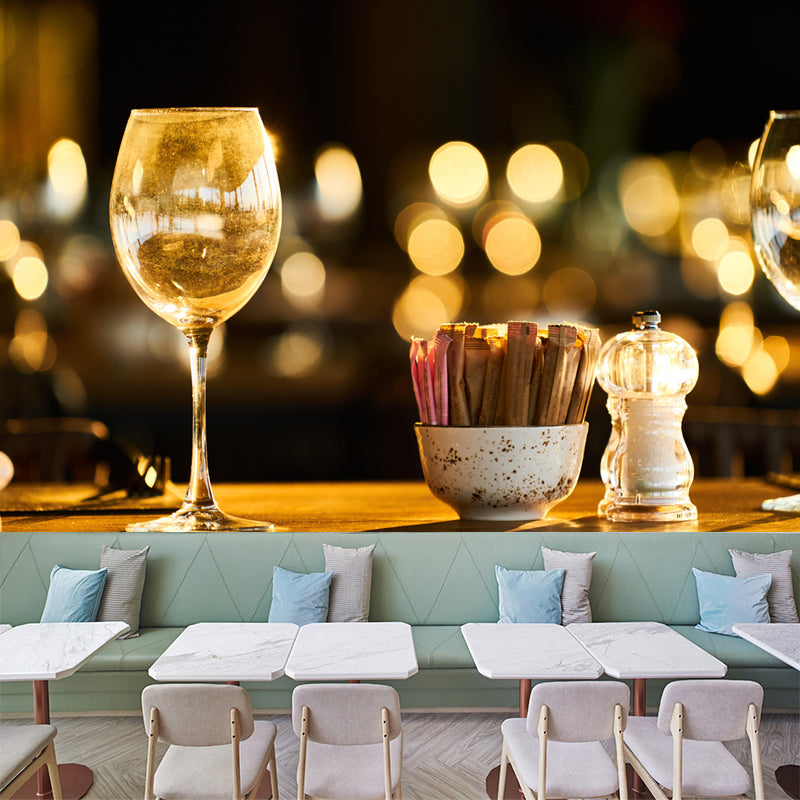 Commercial Use Wine Mural Wallpaper Stain Resistant Wall Decor for Bar