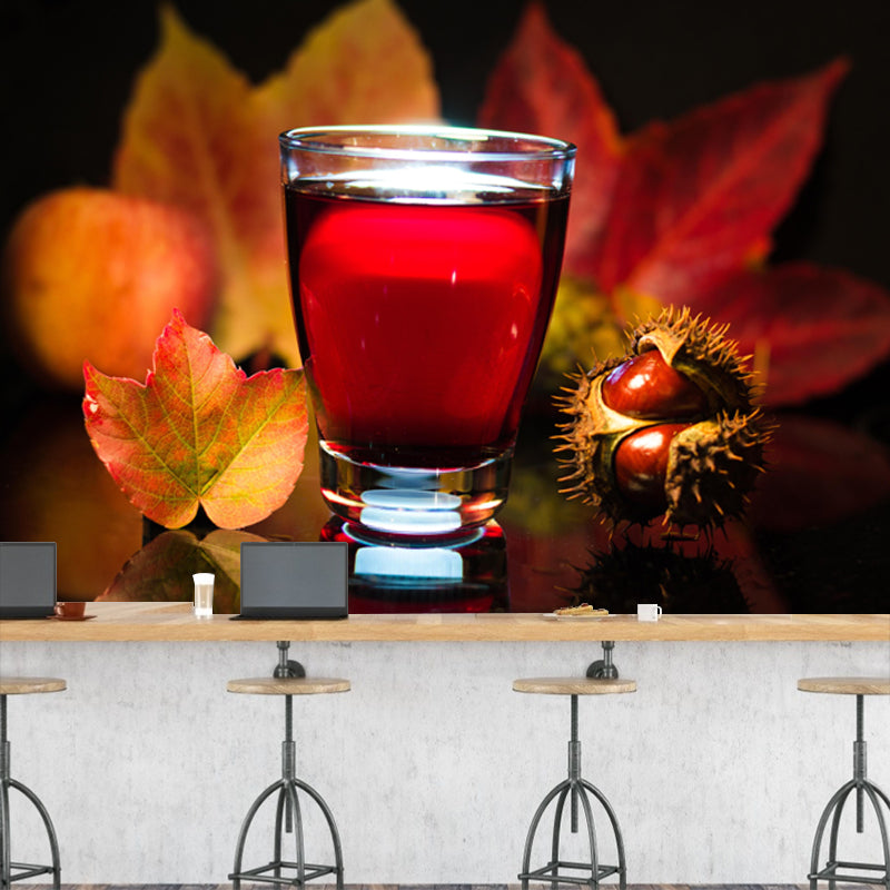 Commercial Use Wine Mural Wallpaper Stain Resistant Wall Decor for Bar