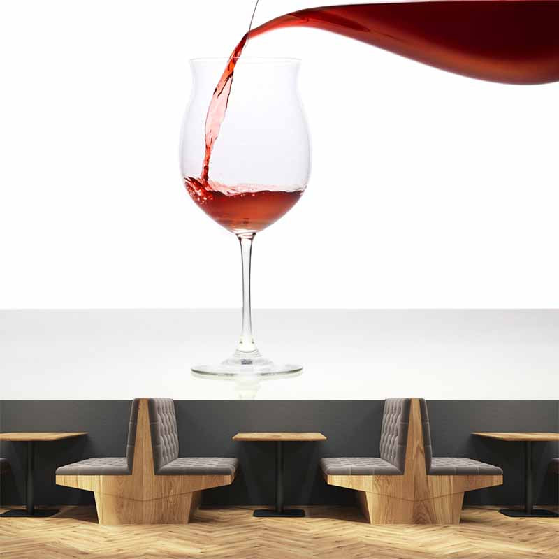 Commercial Use Wine Mural Wallpaper Stain Resistant Wall Decor for Bar Pub