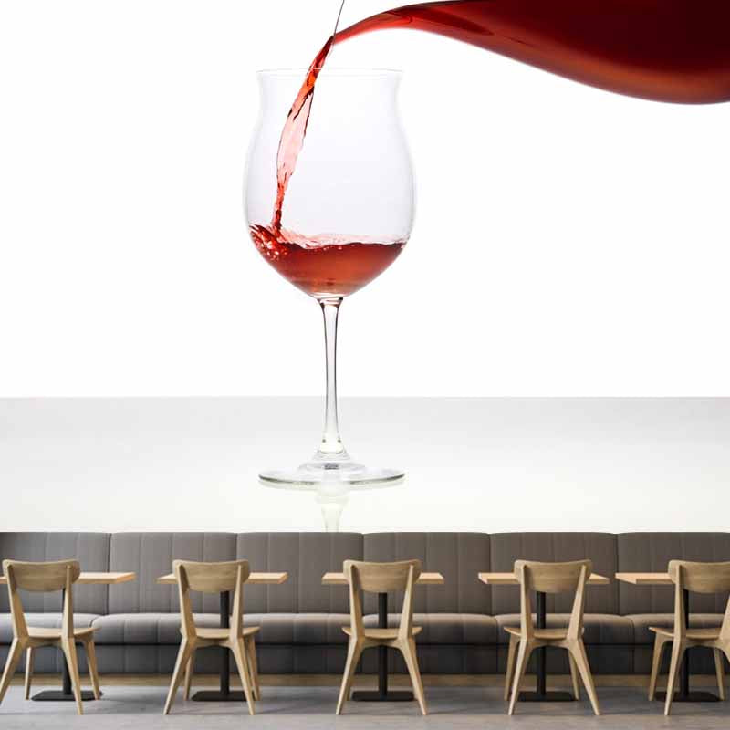 Commercial Use Wine Mural Wallpaper Stain Resistant Wall Decor for Bar Pub