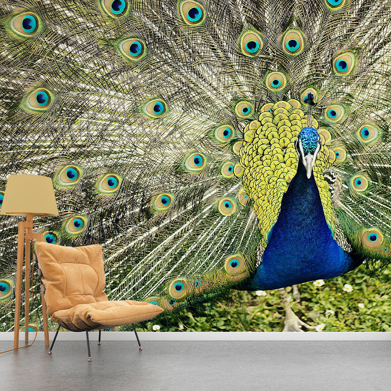 Tropical Style Animal Mural Wallpaper Contemporary Wall Covering for Living Room