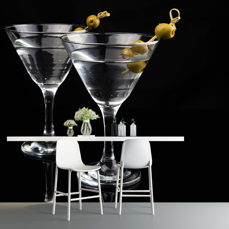 Wine Wall Mural Decal Moisture Resistant Contemporary Pub Bar Wall Covering