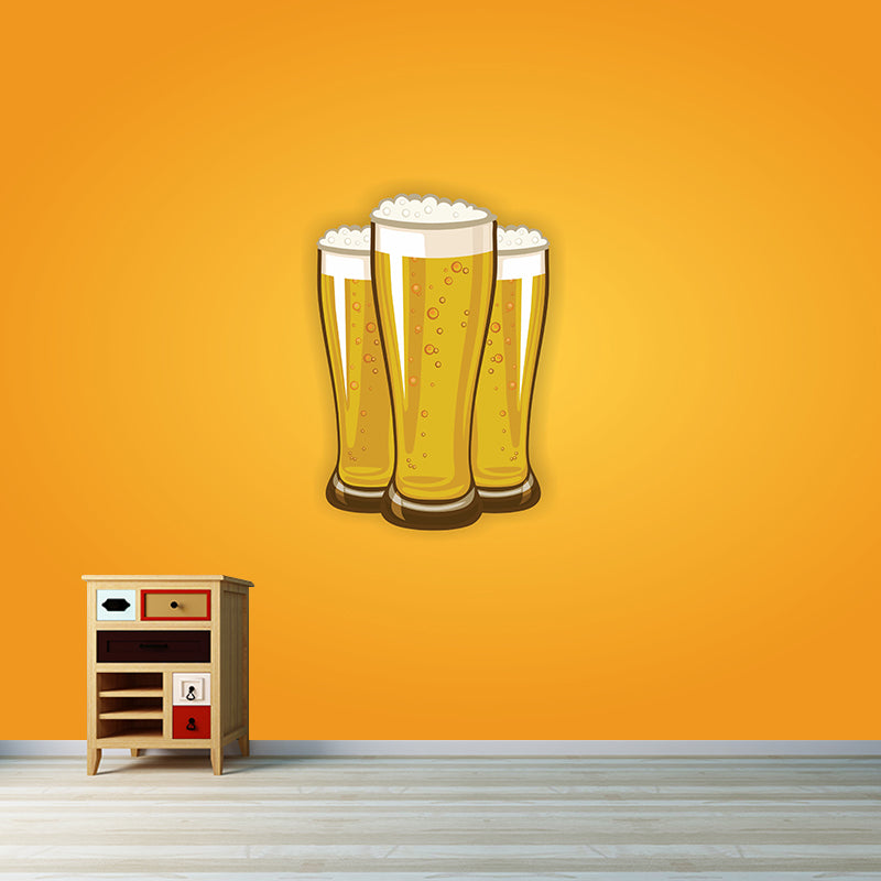 Wine Illustration Mural Decal Moisture Resistant Contemporary Wine Bar Wall Covering