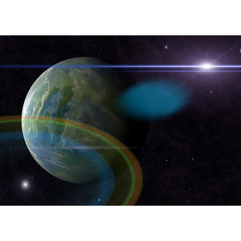 Outer Space Mural Decal for Indoor Decor Modern Boys Bedroom Wall Covering